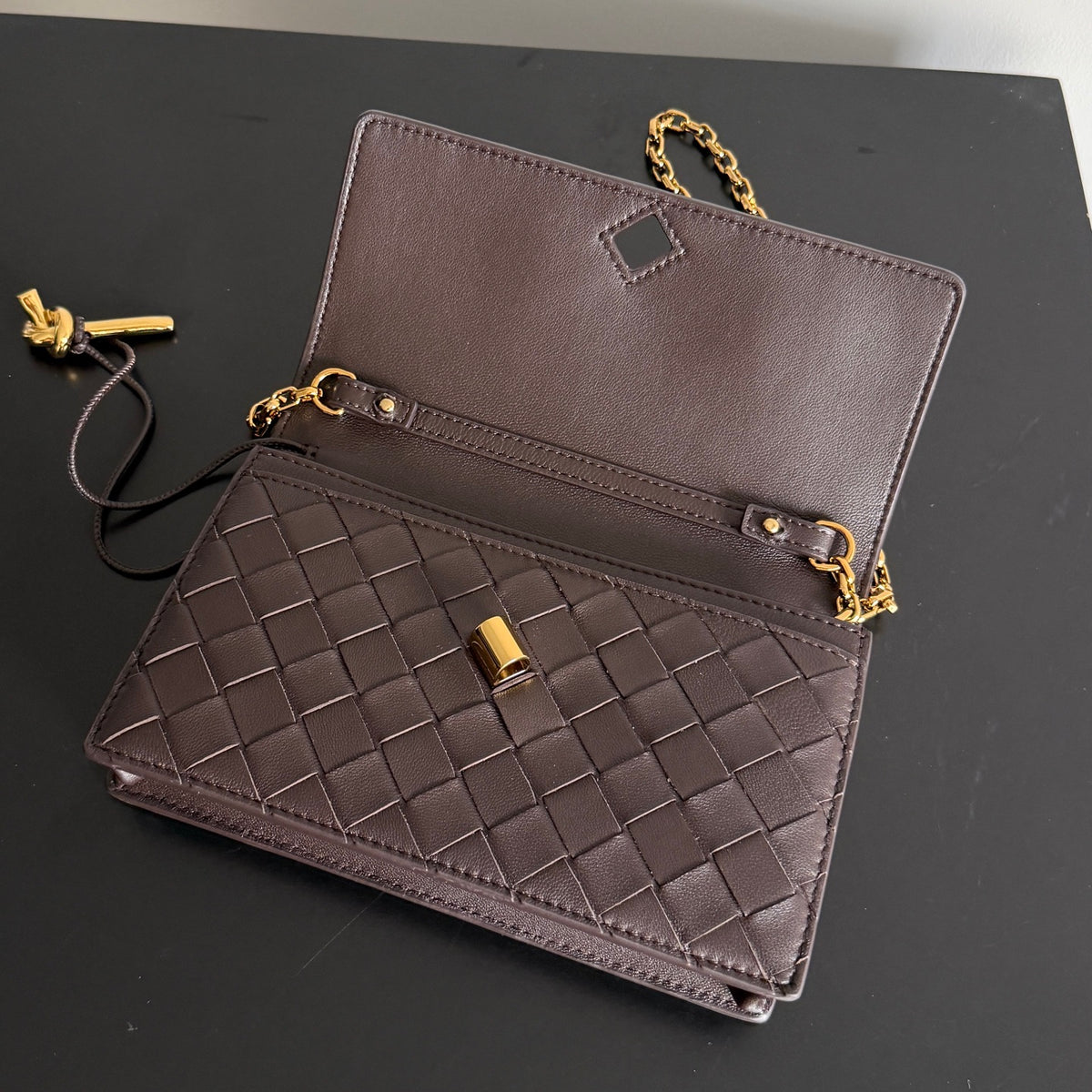 Bottega Veneta 844107 Black Chain Bag - detail image 7