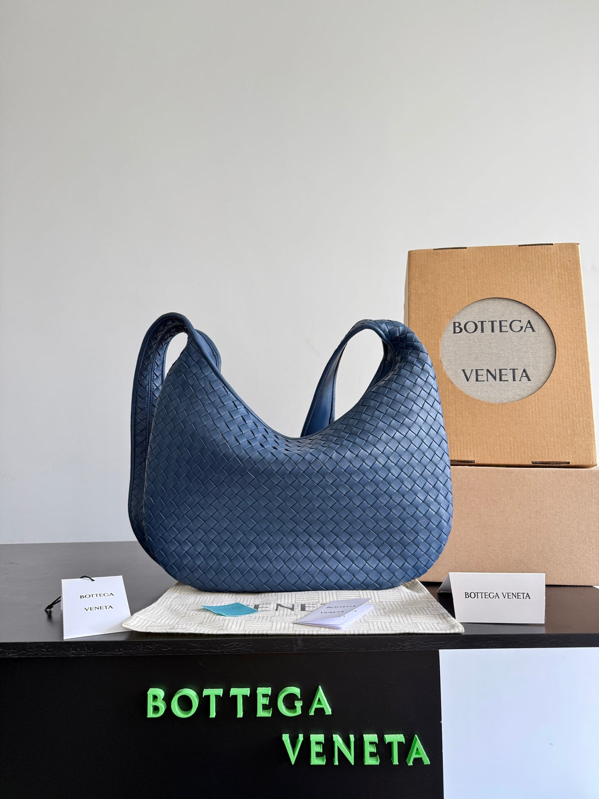 Bottega Veneta Black & Blue Designer Handbag Edition 3
