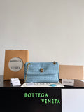 Bottega Veneta Light Blue & Blue Designer Handbag
