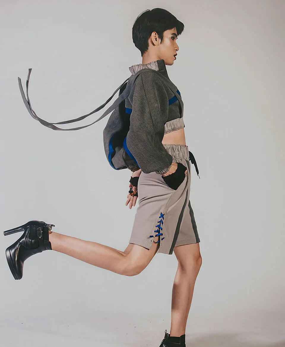 Avant-Garde Gray Cropped Set