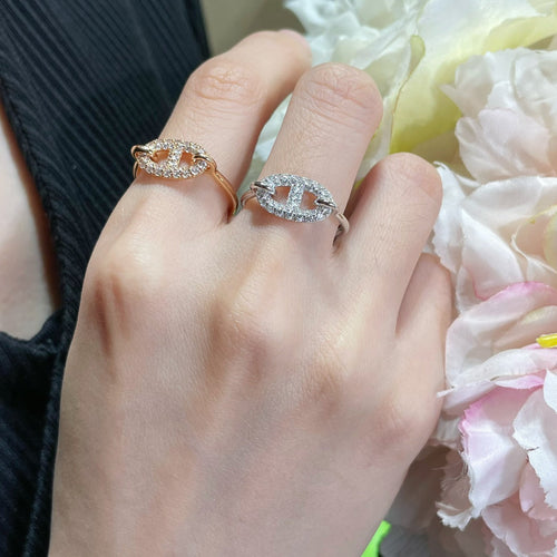18K Farandole Diamond Hermes Ring