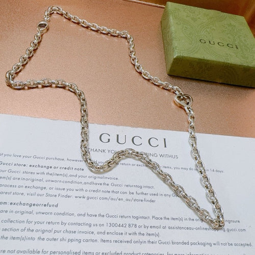18K Double Gucci Classic Chain Necklace