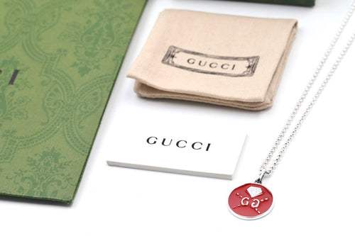 18K Double Gucci Ghost Red Necklace