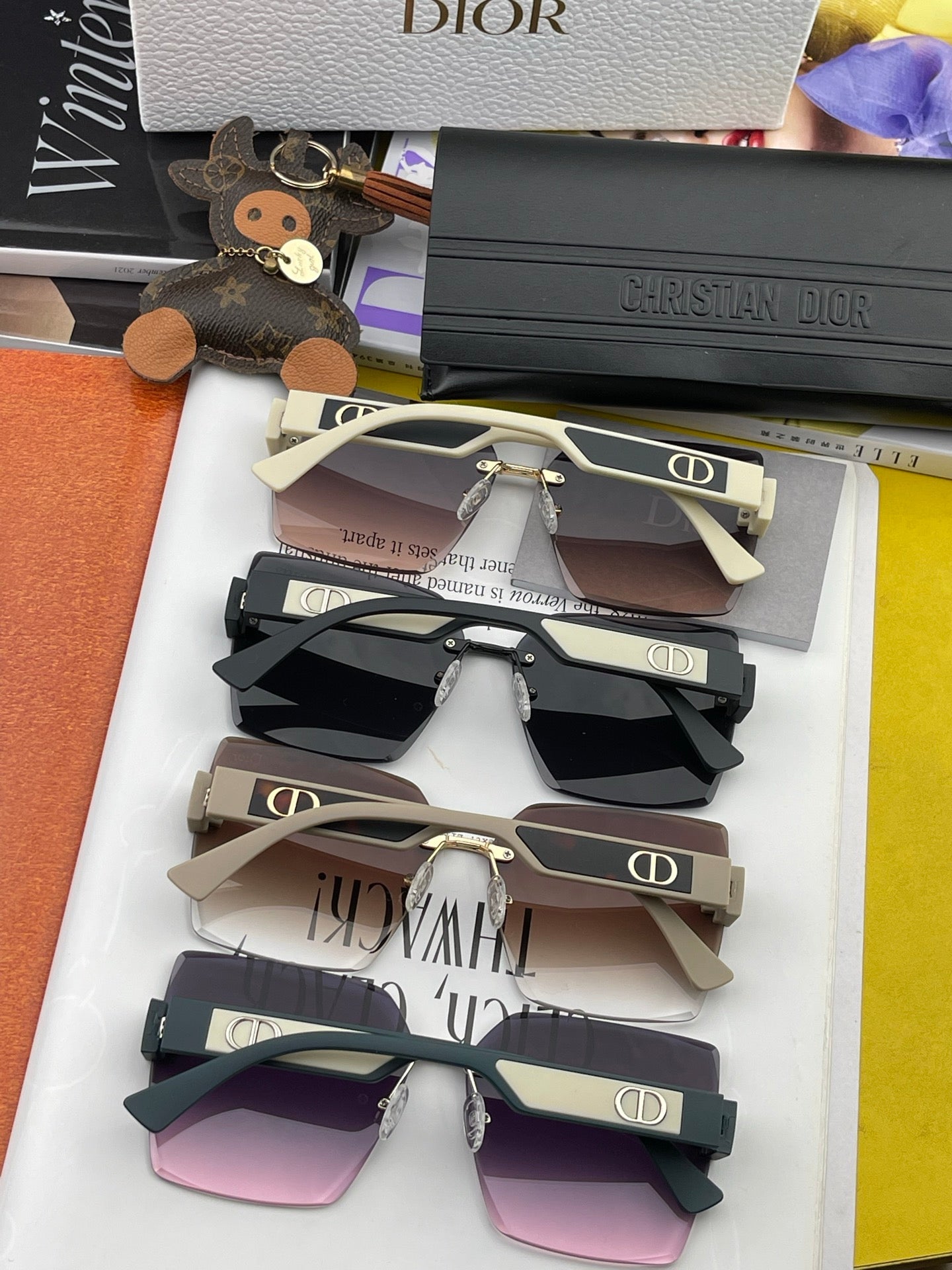 DIOR MONTAIGNE SQUARE SUNGLASS CD7159 IN ACETATE