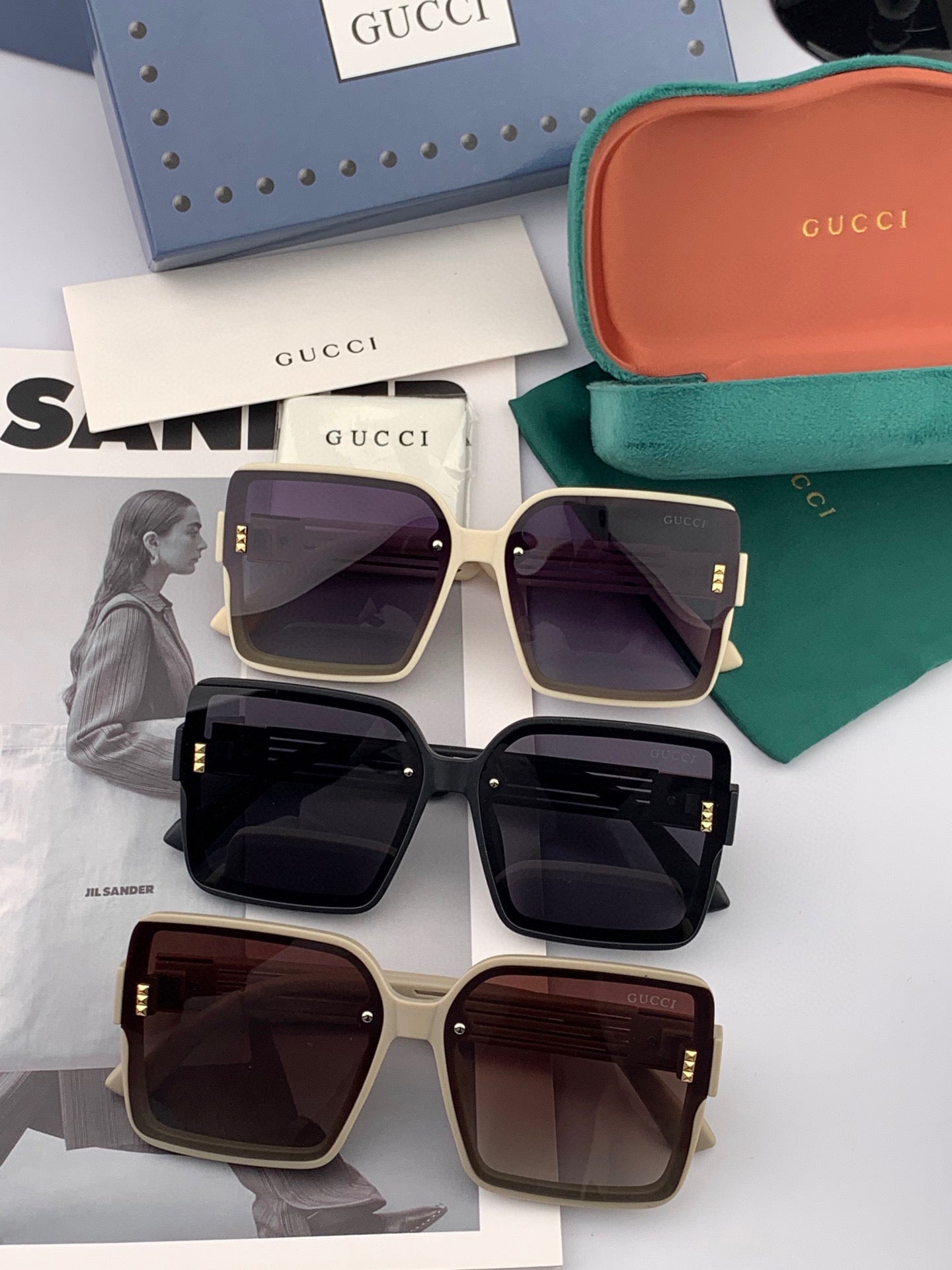 GEOMETRIC FRAME SUNGLASSES G2519 IN ACETATE