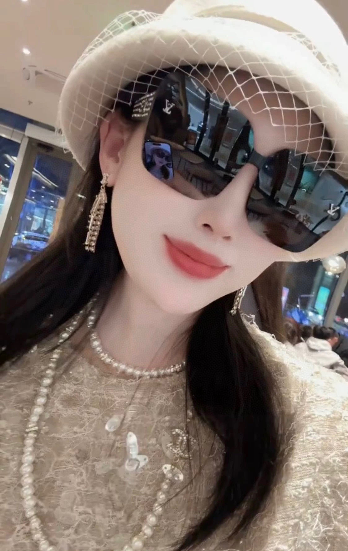 LOUIS VUITTON SQUARE JEWEL SUNGLASS L2990 IN ACETATE FRAME