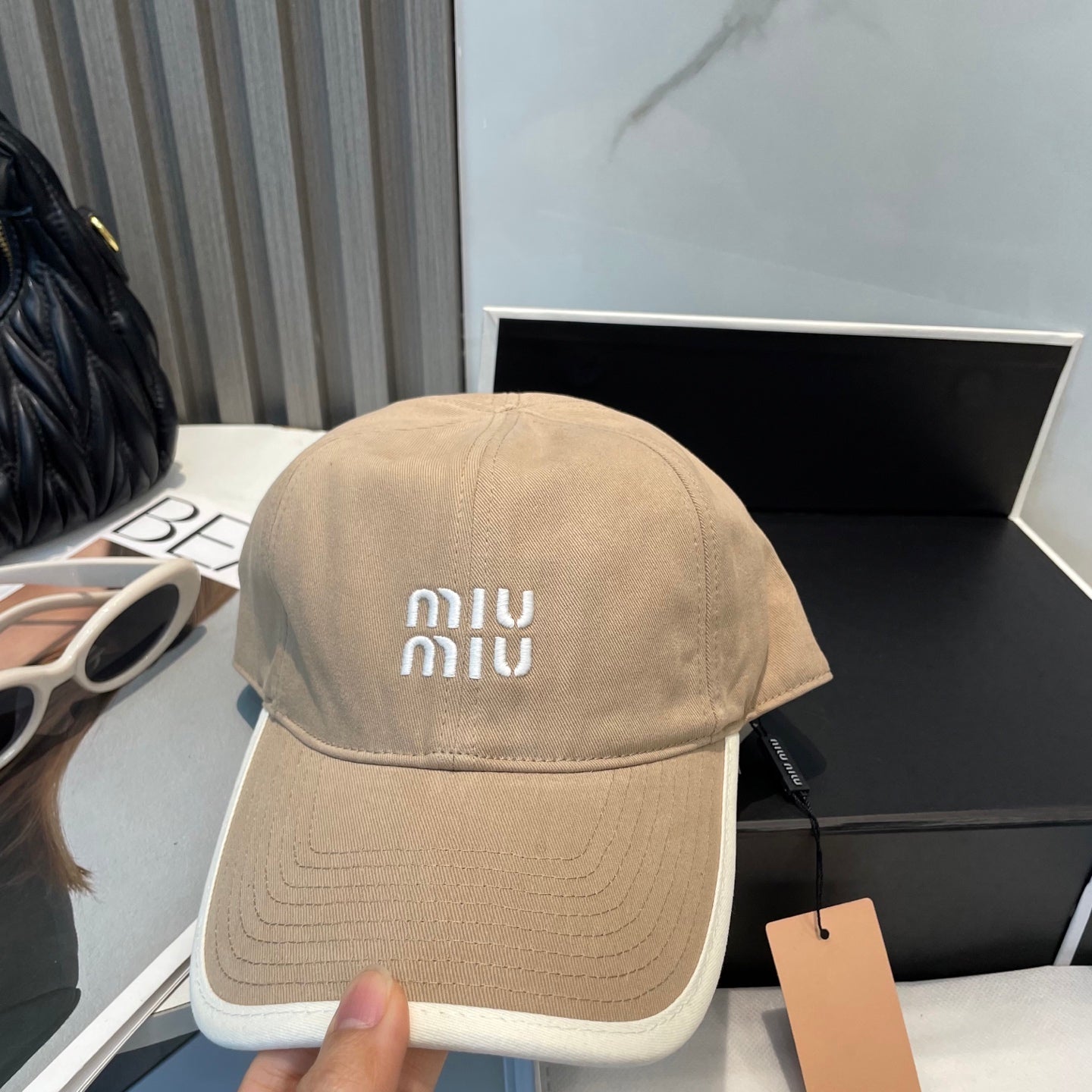 MM BASEBALL CAP IN BEIGE FABRIC STYLE 4