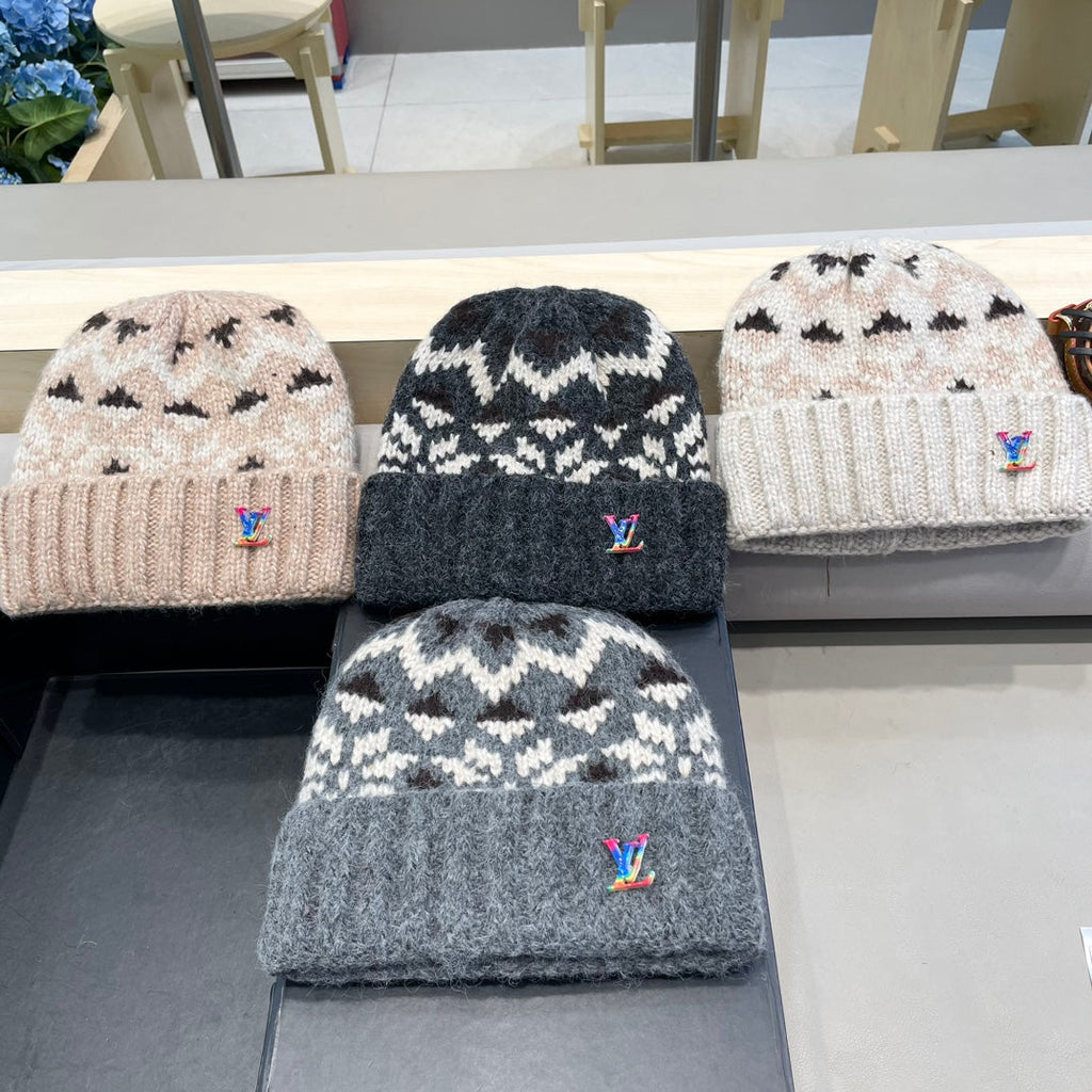 LOUIS VUITTON WINDPROOF WOOLEN HAT COLORFUL 406924