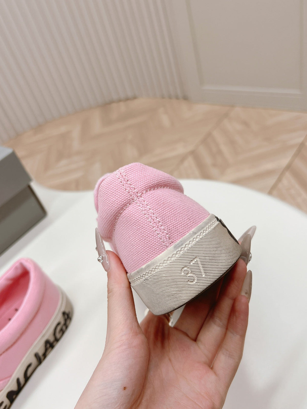 BALENCIAGA SLIP-ON SNEAKERS GRAFFITI IN PINK CANVAS