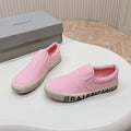 BALENCIAGA SLIP-ON SNEAKERS GRAFFITI IN PINK CANVAS