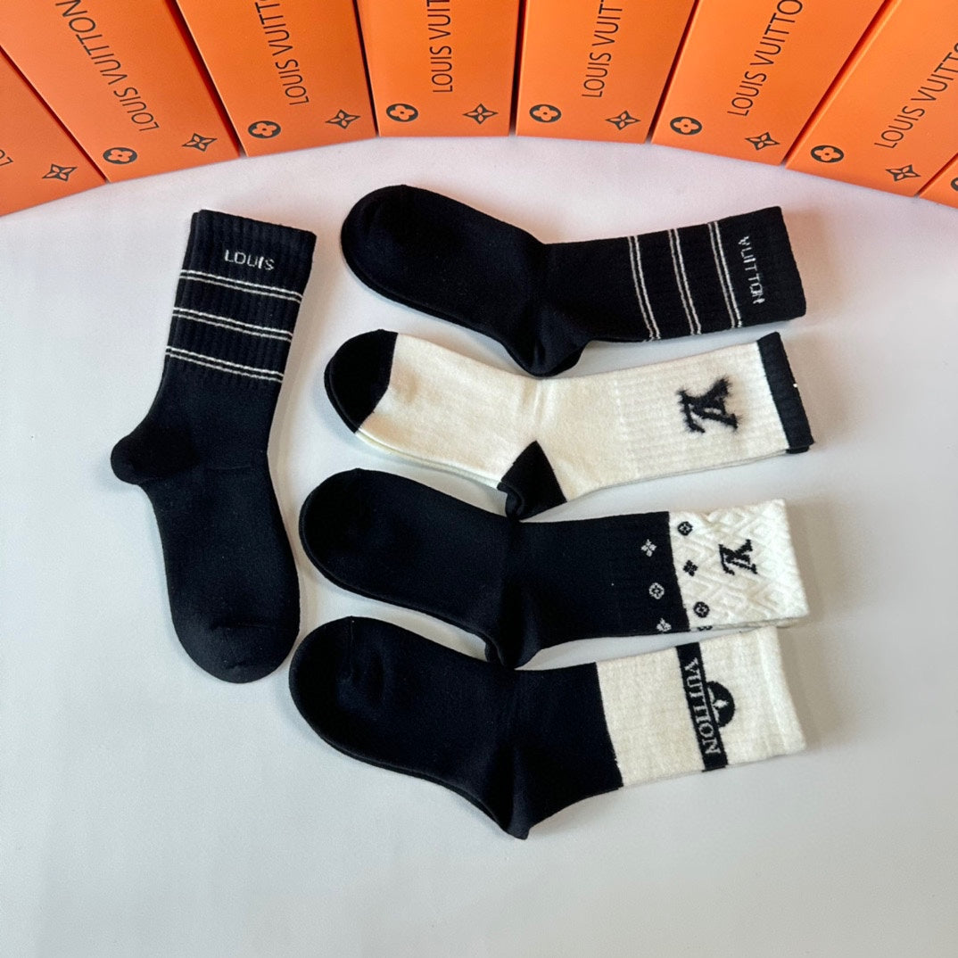 LOUIS VUITTON CREW SOCKS 407966 (1 BOX)