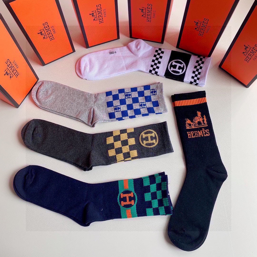 HERMES CREW SOCKS 410973 (1 BOX)