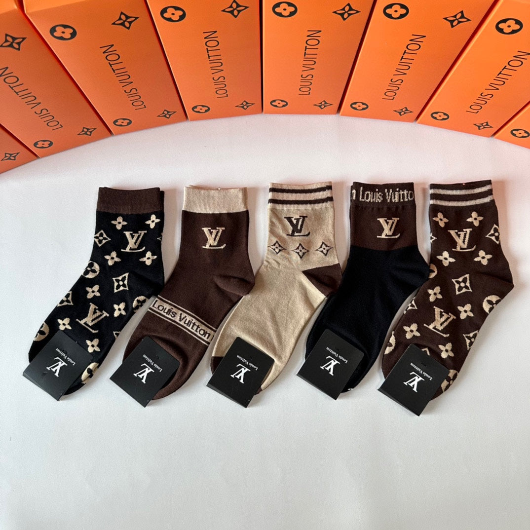 LOUIS VUITTON CREW SOCKS 410990 (1 BOX)