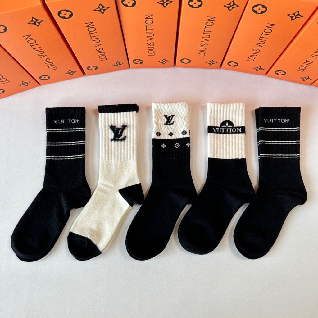 LOUIS VUITTON CREW SOCKS 416100 (1 BOX)