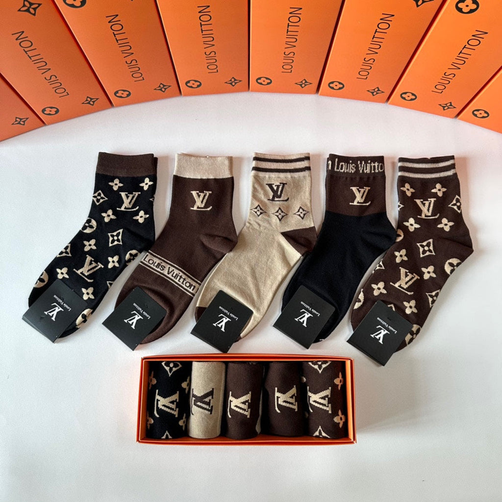 LOUIS VUITTON LOW-CUT SOCKS 423833 (1 BOX)