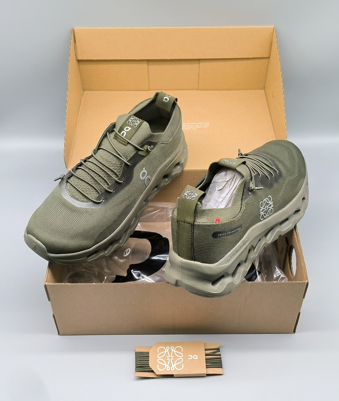 LOEWE CLOUDTILT SNEAKER OLIVE POLYESTER