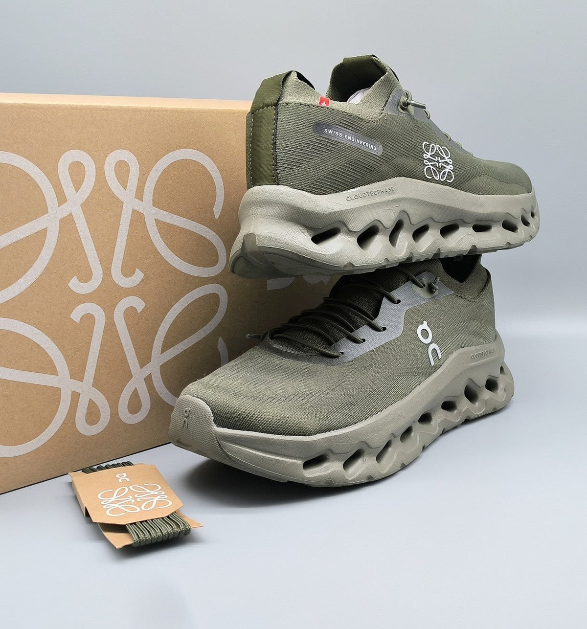 LOEWE CLOUDTILT SNEAKER OLIVE POLYESTER
