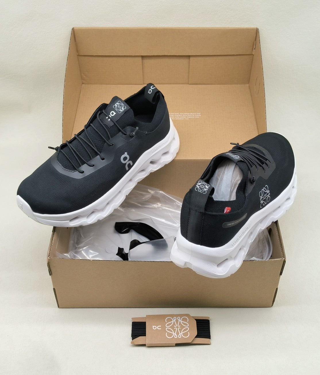LOEWE CLOUDTILT SNEAKER BLACK-WHITE POLYESTER