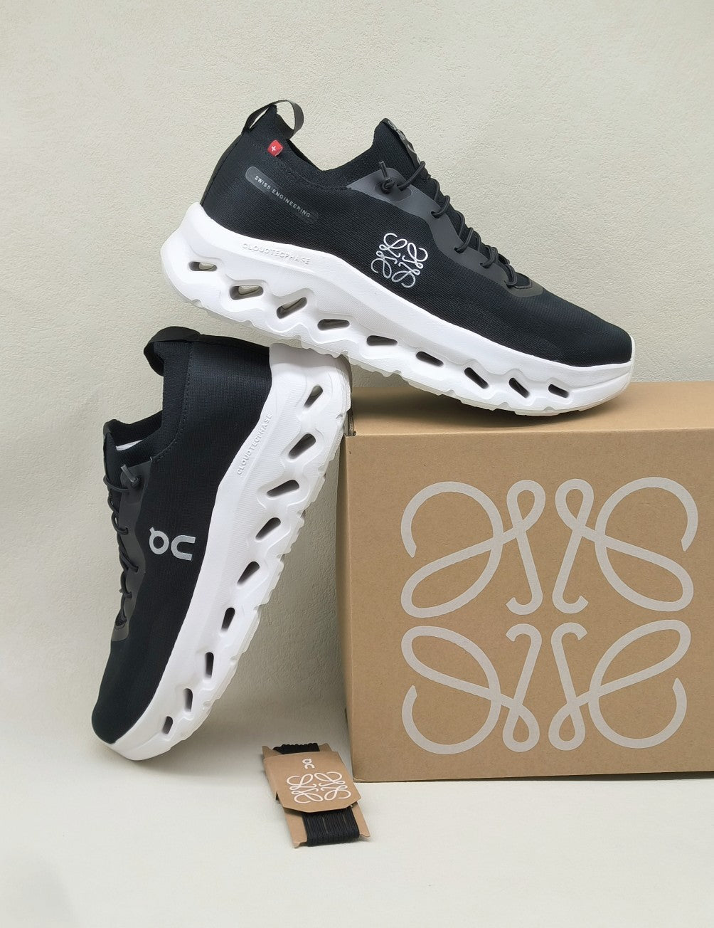 LOEWE CLOUDTILT SNEAKER BLACK-WHITE POLYESTER