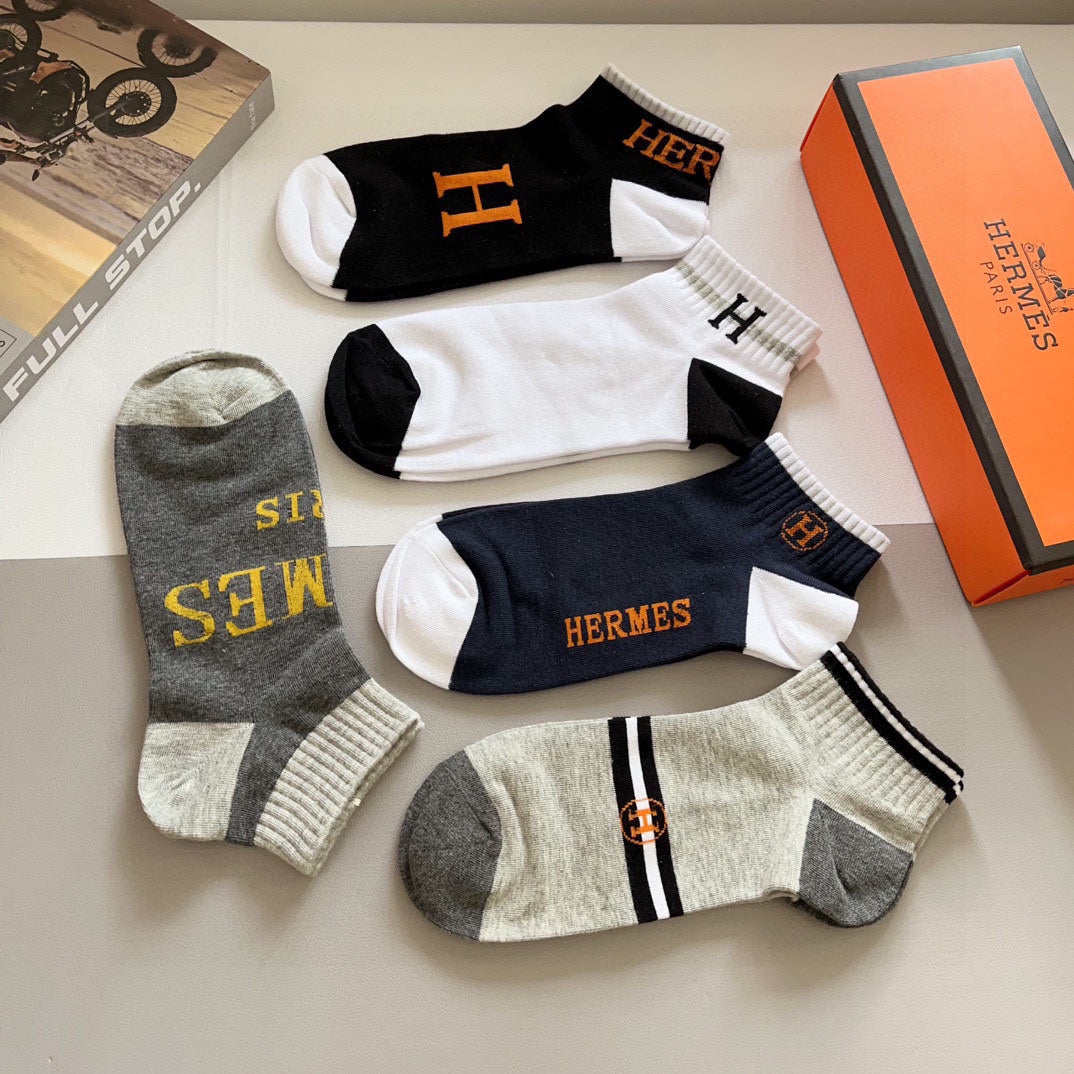 HERMES ANKLE SOCKS 406357 (1 BOX)