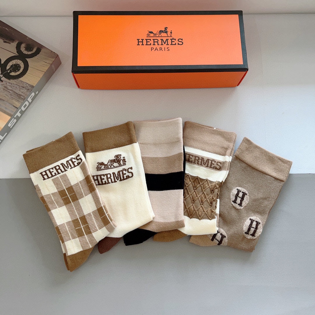 HERMES LOW-CUT SOCKS 406370 (1 BOX)