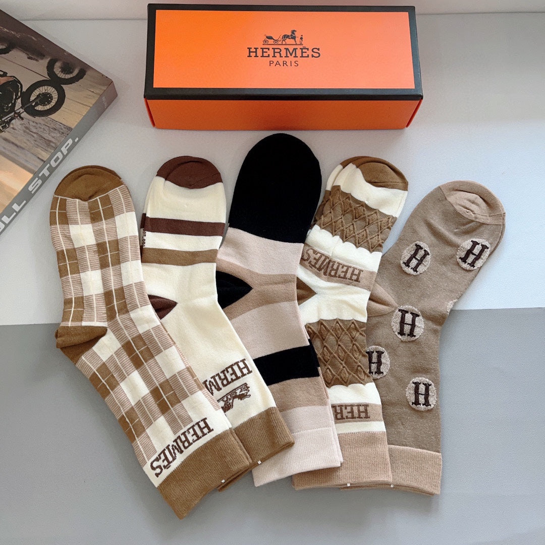 HERMES LOW-CUT SOCKS 406370 (1 BOX)