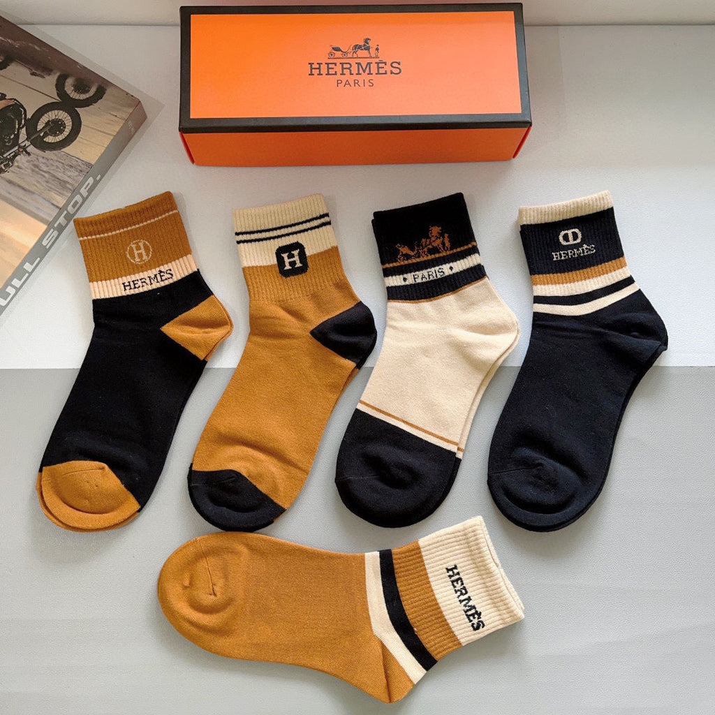 HERMES LOW-CUT SOCKS 412631 (1 BOX)