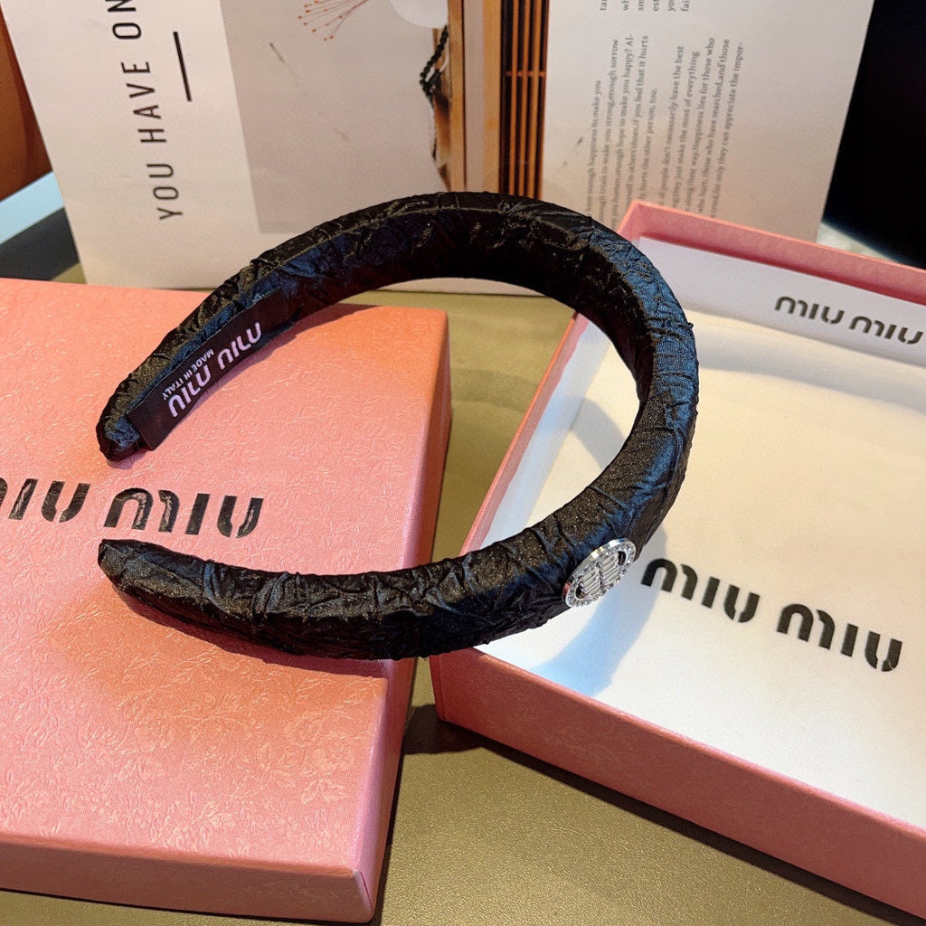 THICK HEADBAND IN BLACK FABRIC 432779