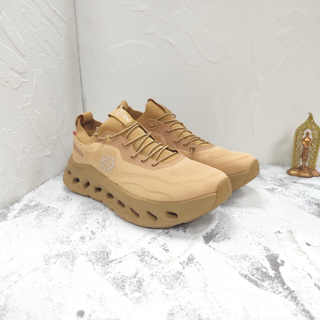 LOEWE CLOUDTILT SNEAKER IN TORTILLA BROWN RECYCLED POLYESTER