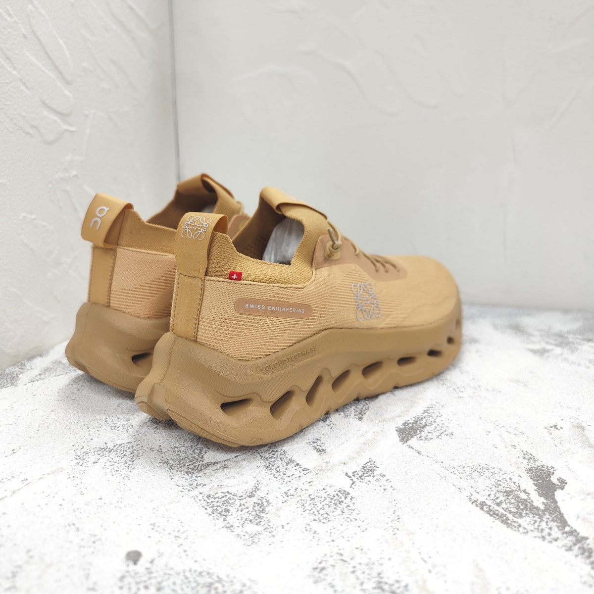 LOEWE CLOUDTILT SNEAKER IN TORTILLA BROWN RECYCLED POLYESTER