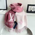 LOUIS VUITTON REYKJAVIK GRADIENT SCARF 220 CM IN PUNCH PINK CASHMERE 399735