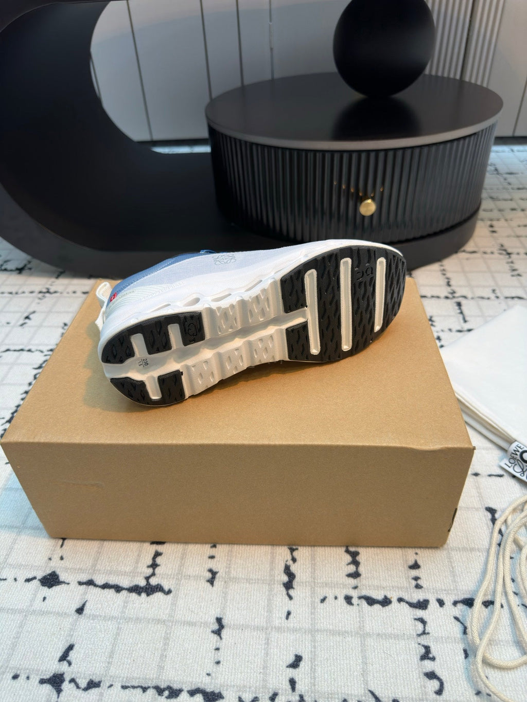 LOEWE CLOUDTILT 2.0 SNEAKER WHITE AND BLUE POLYESTER