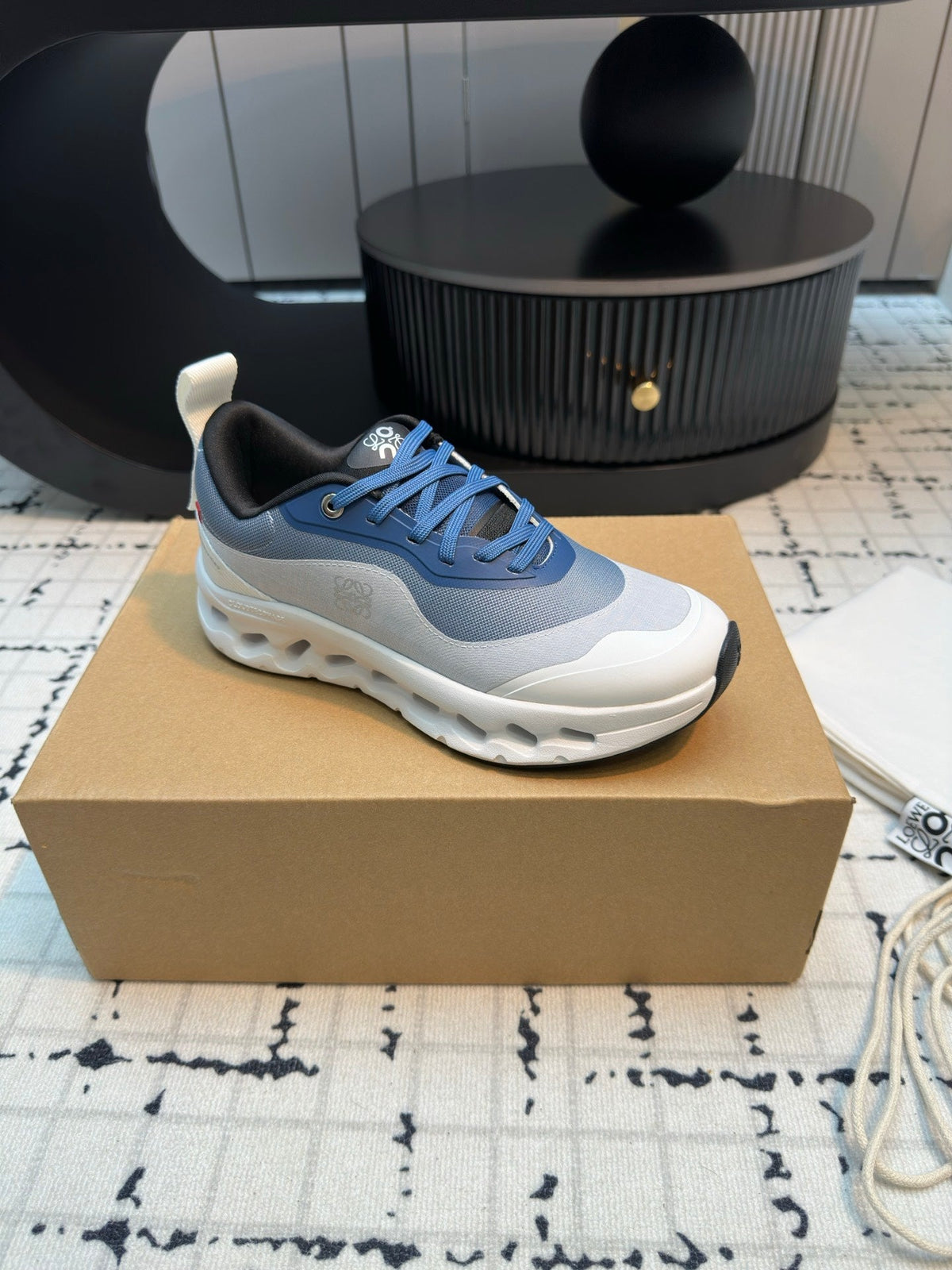 LOEWE CLOUDTILT 2.0 SNEAKER WHITE AND BLUE POLYESTER