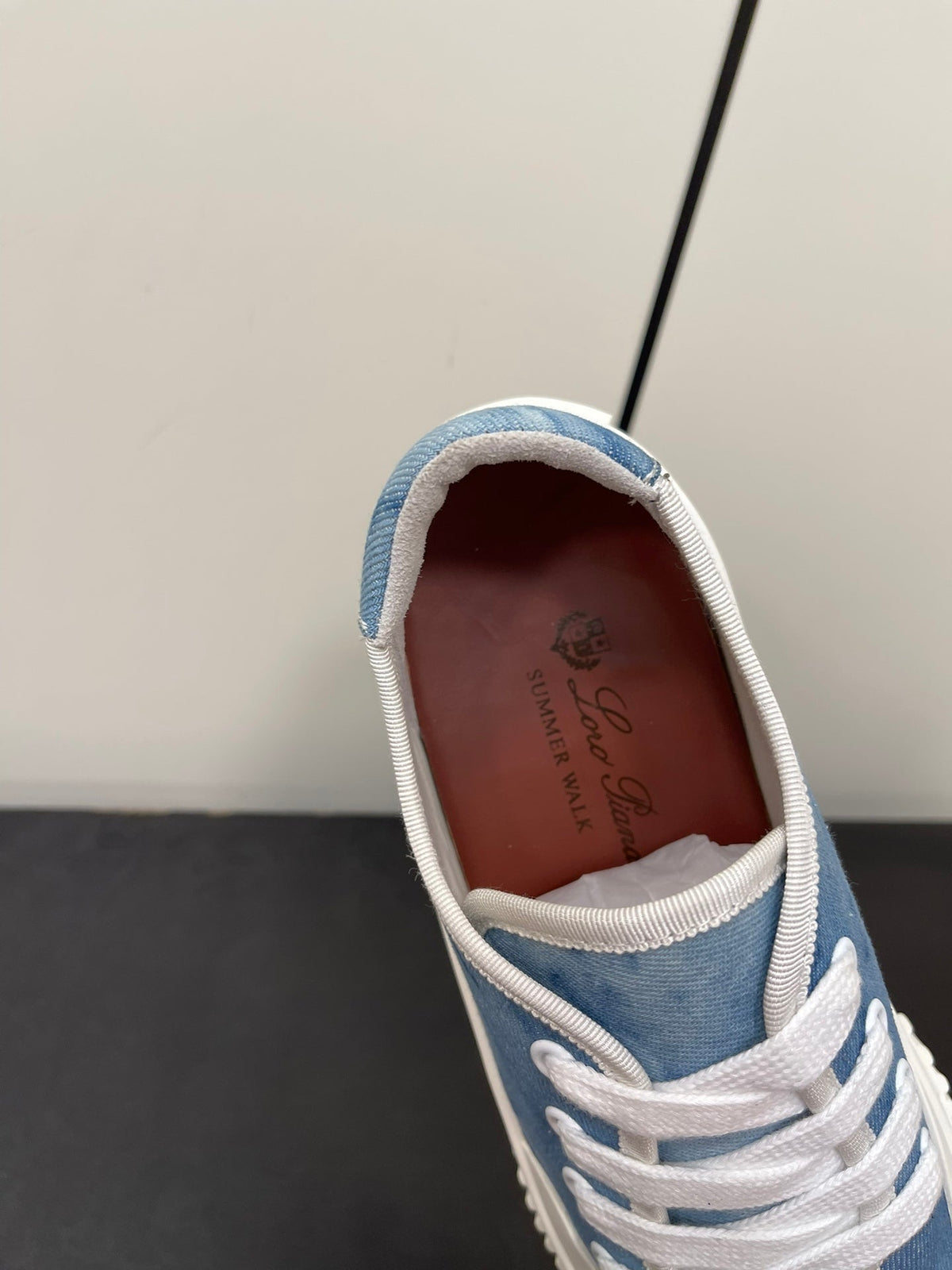 LORO PIANA CLASSIC BISCUIT SNEAKER SKY CALFSKIN