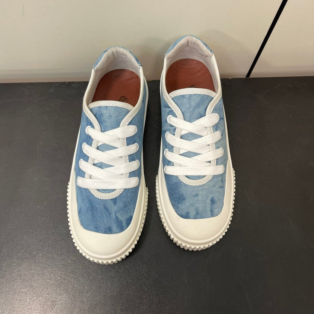 LORO PIANA CLASSIC BISCUIT SNEAKER SKY CALFSKIN