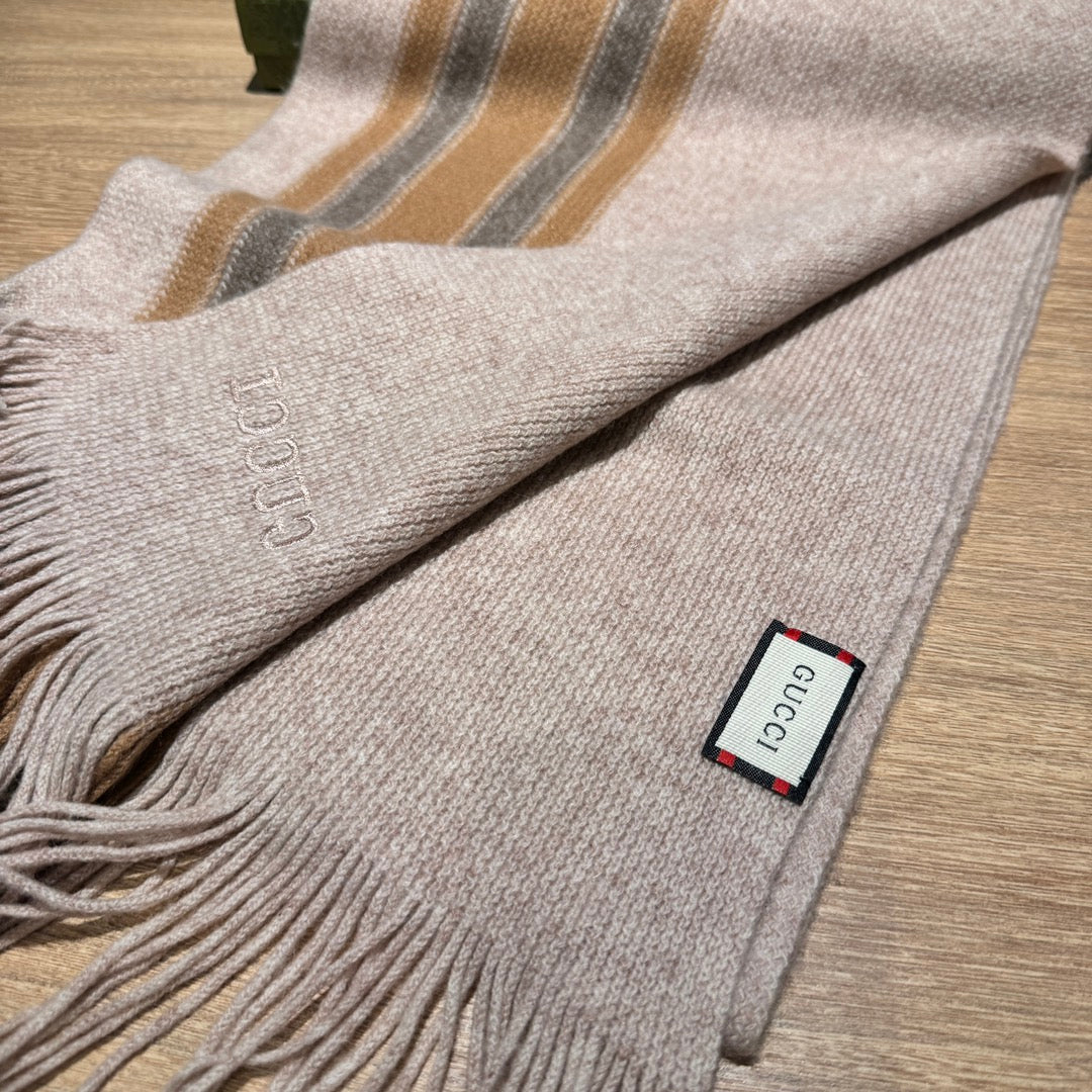 GUCCI SCARF 180 CM COLORFUL KNIT WOOL 401254