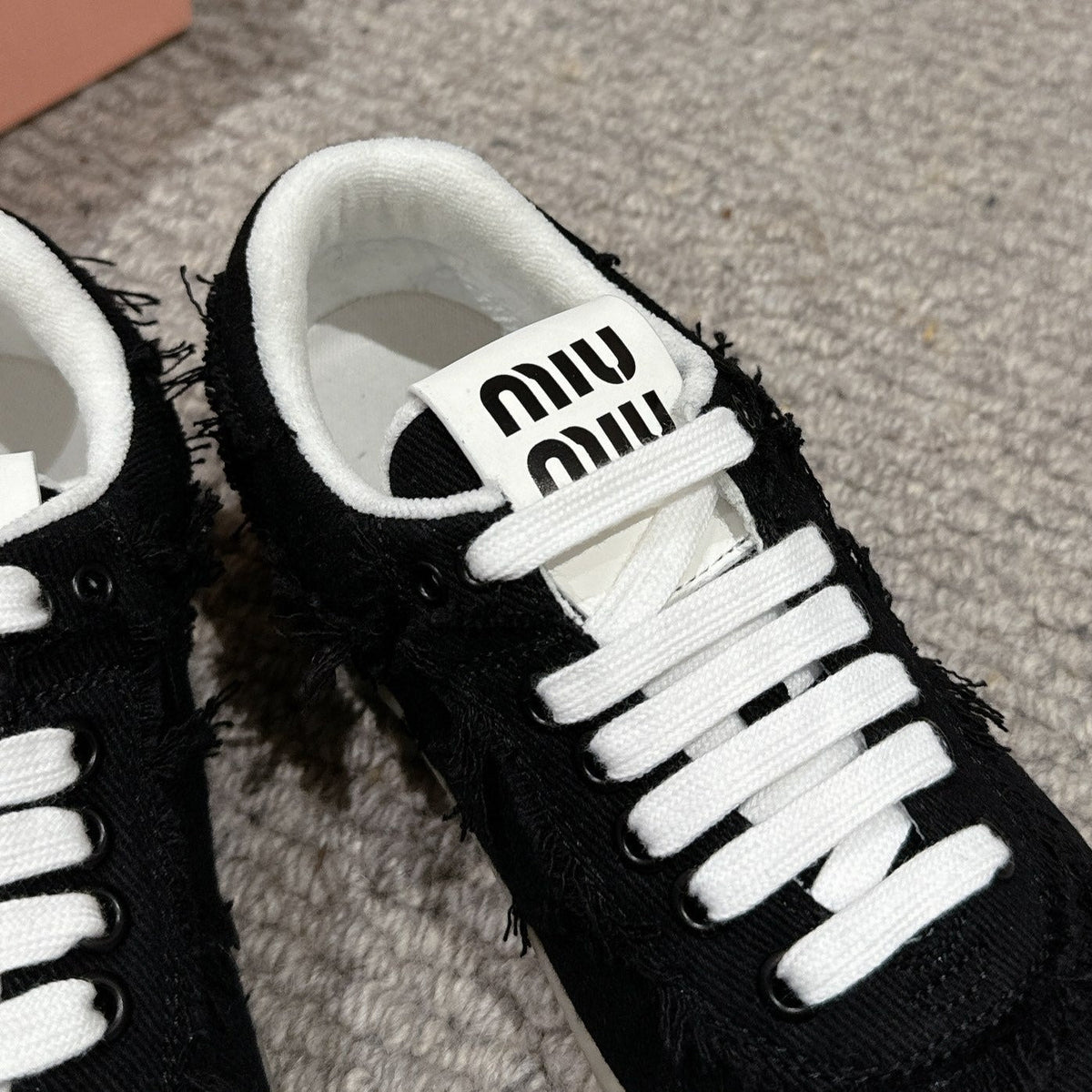 MIU MIU Dexun Sneaker Black Canvas
