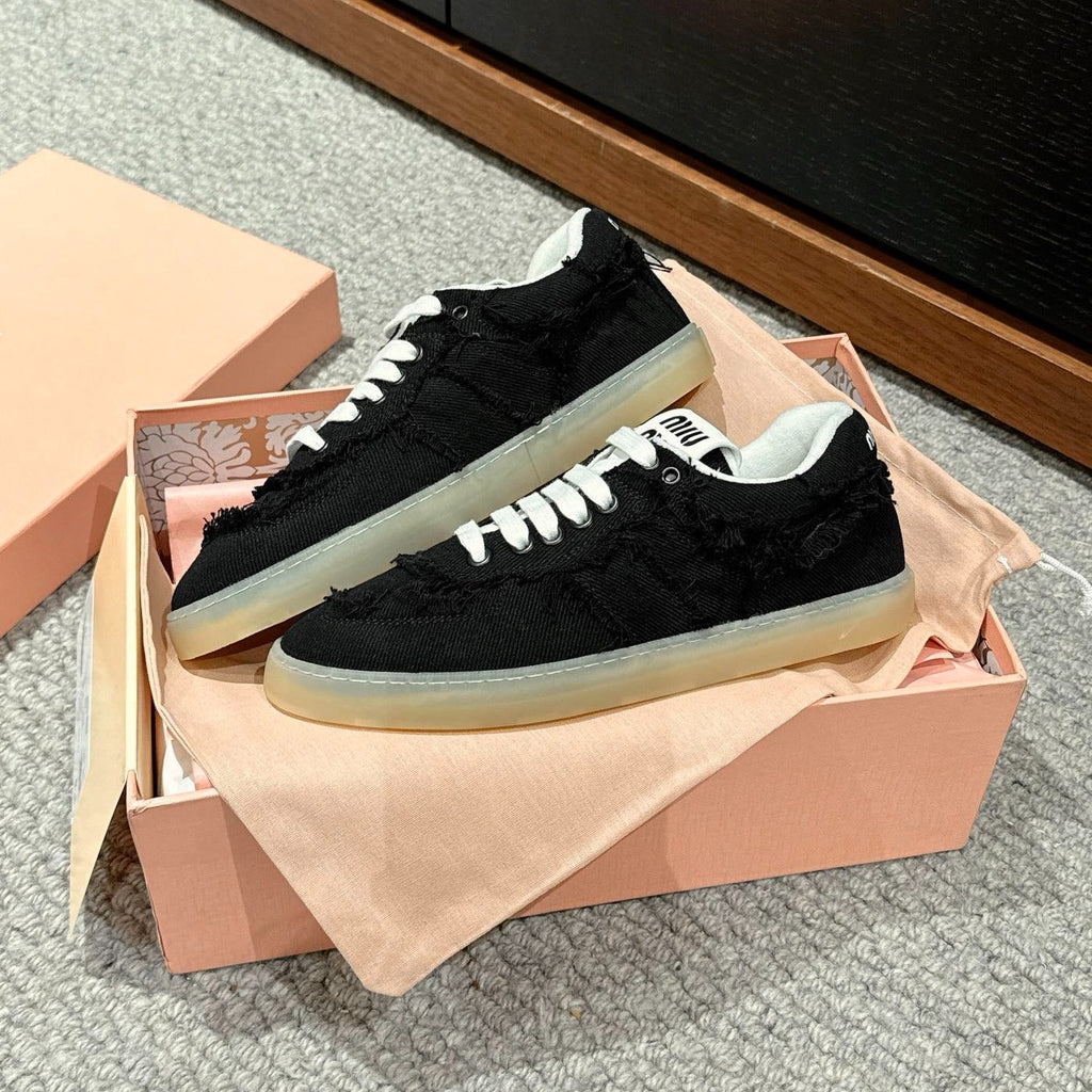 MIU MIU Dexun Sneaker Black Canvas