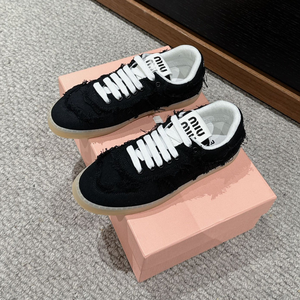 MIU MIU Dexun Sneaker Black Canvas