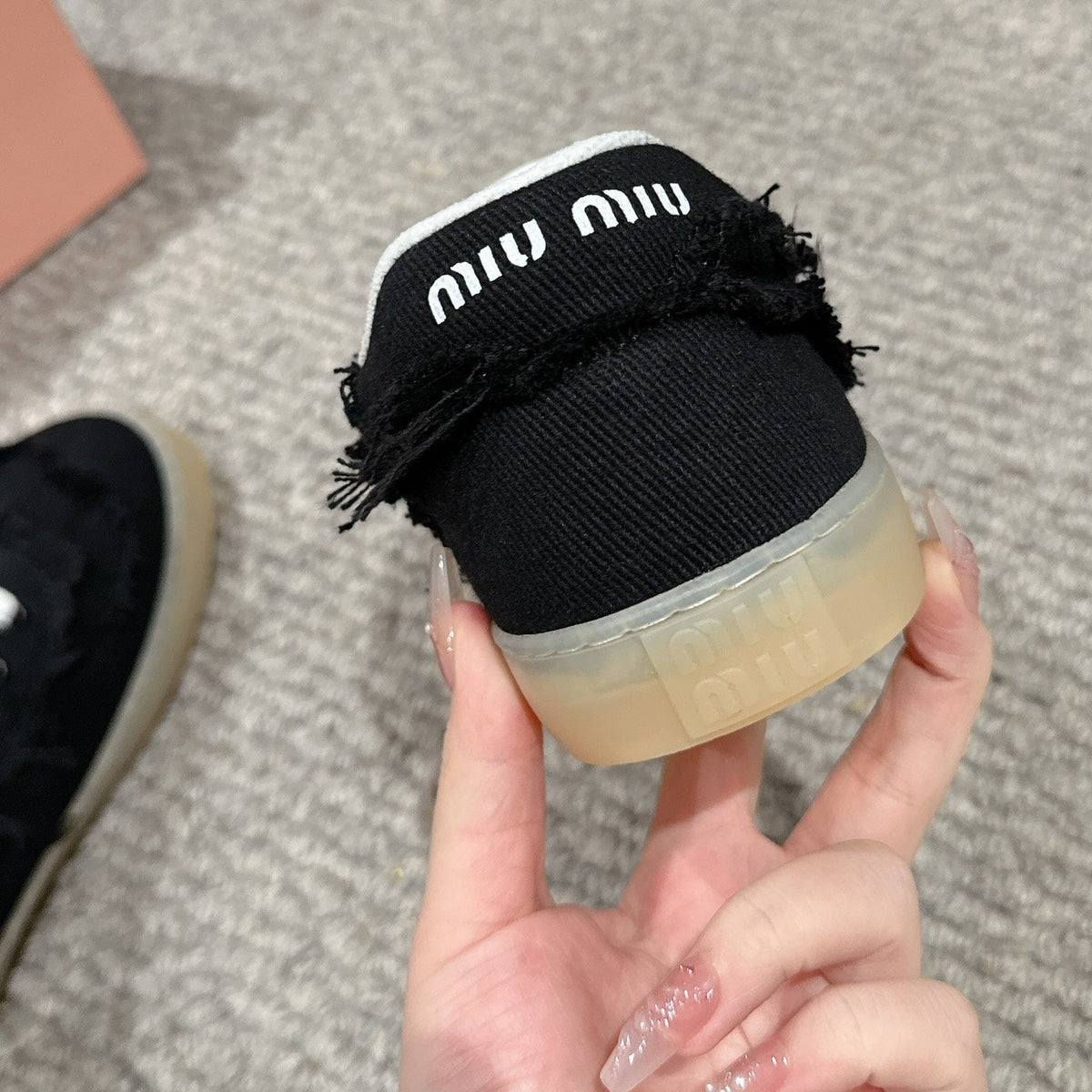 MIU MIU Dexun Sneaker Black Canvas