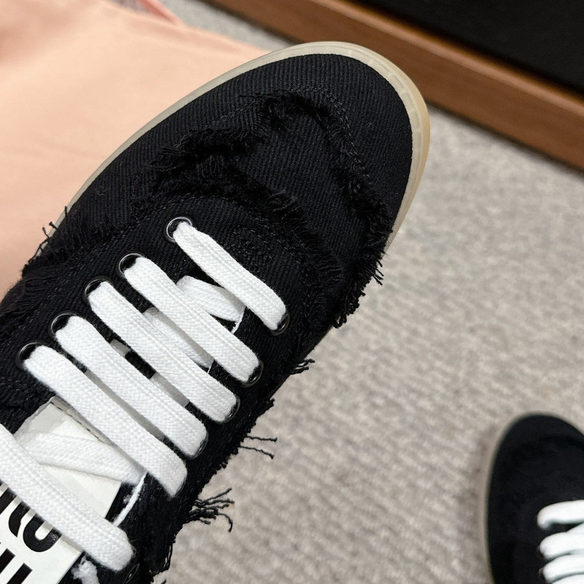 MIU MIU Dexun Sneaker Black Canvas