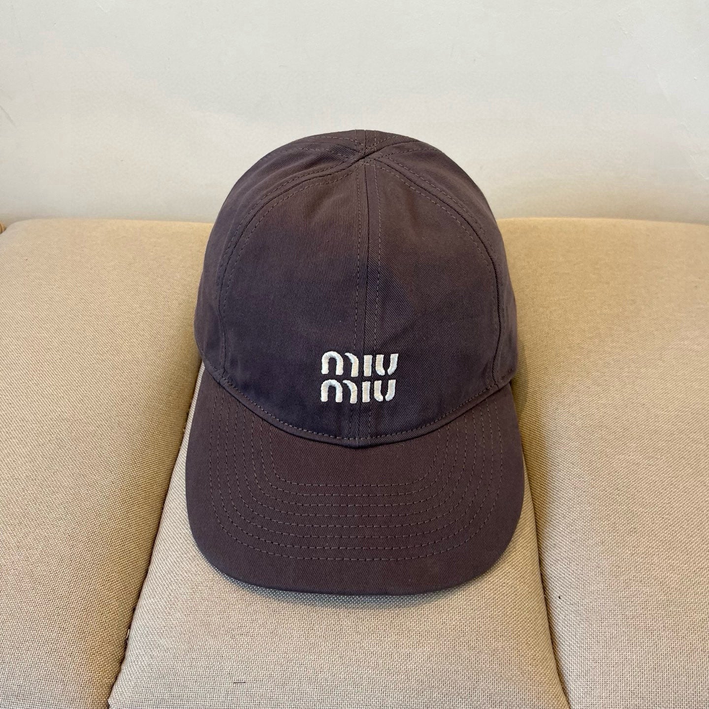 MM BASEBALL CAP IN DARK GREY KHAKI FABRIC STYLE 4