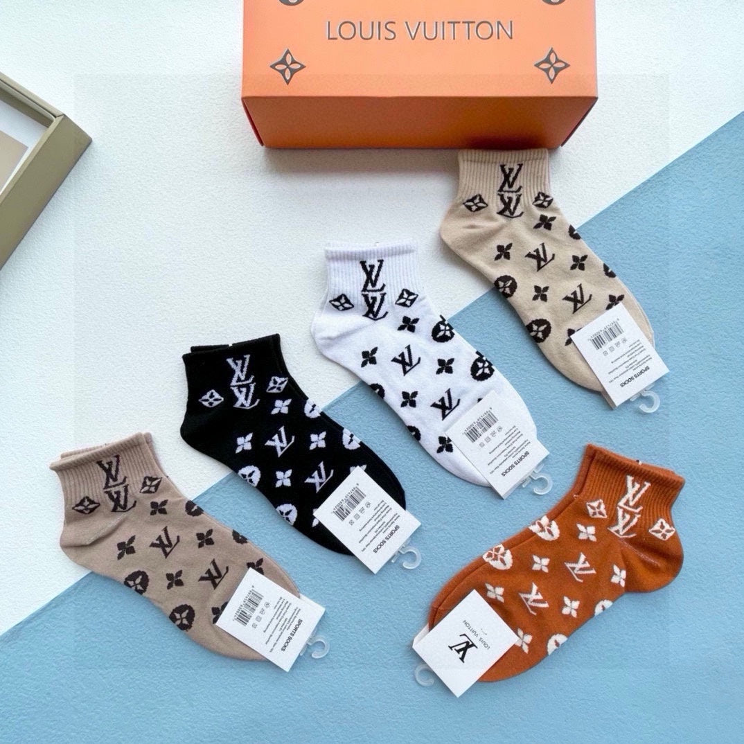 LOUIS VUITTON LOW-CUT SOCKS 409445(1 BOX)