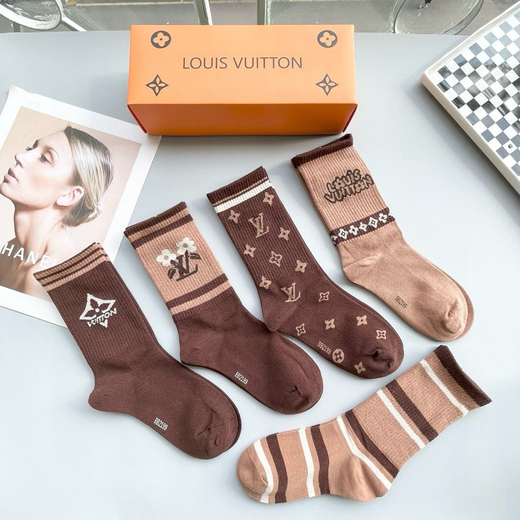 LOUIS VUITTON CREW SOCKS 417427 (1 BOX)