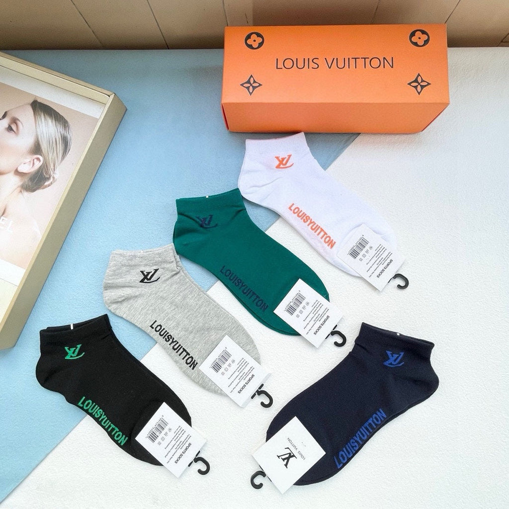 LOUIS VUITTON LOW-CUT SOCKS 423937 (1 BOX)