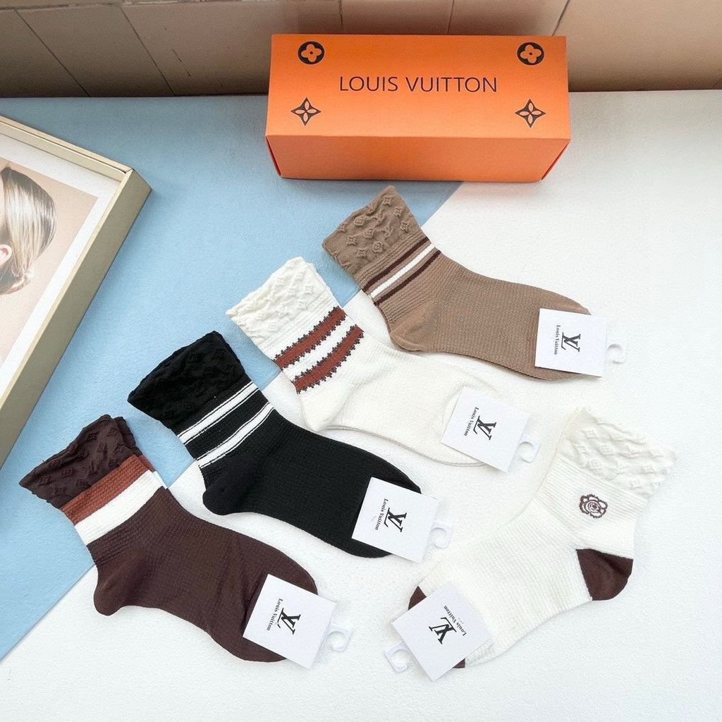 LOUIS VUITTON LOW-CUT SOCKS 427513 (1 BOX)