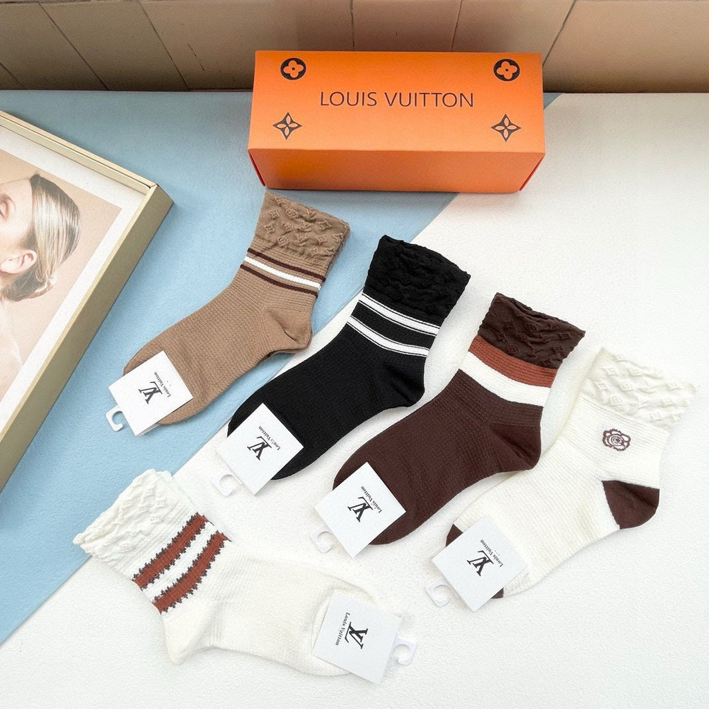 LOUIS VUITTON LOW-CUT SOCKS 427513 (1 BOX)