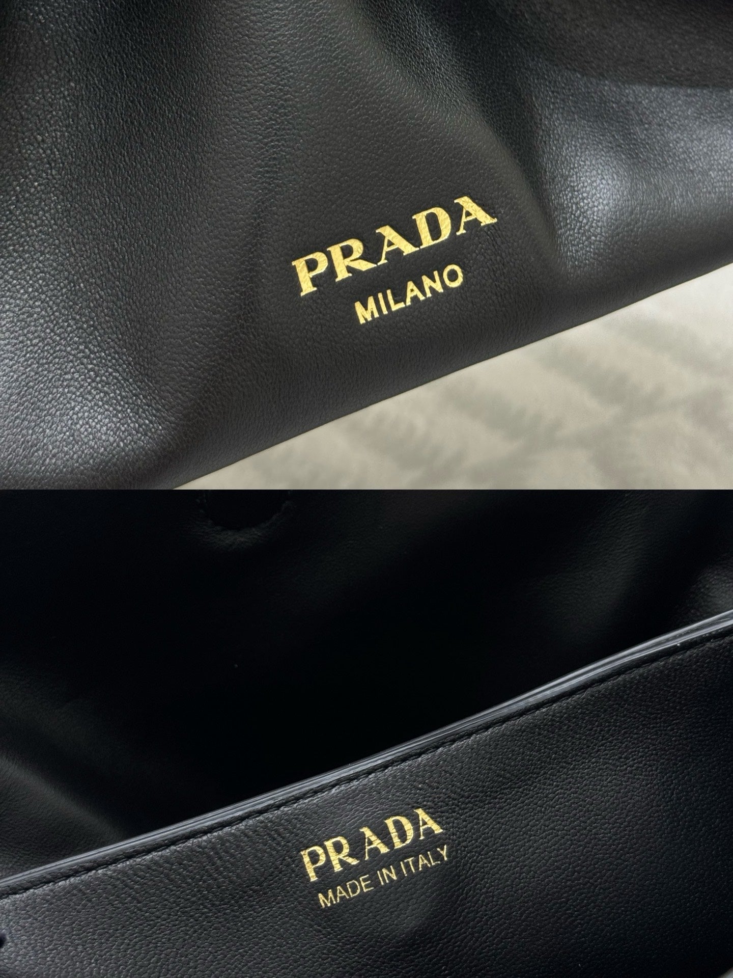PRADA 25S SMALL BAG 25 IN BLACK CALFSKIN GOLD HARDWRE