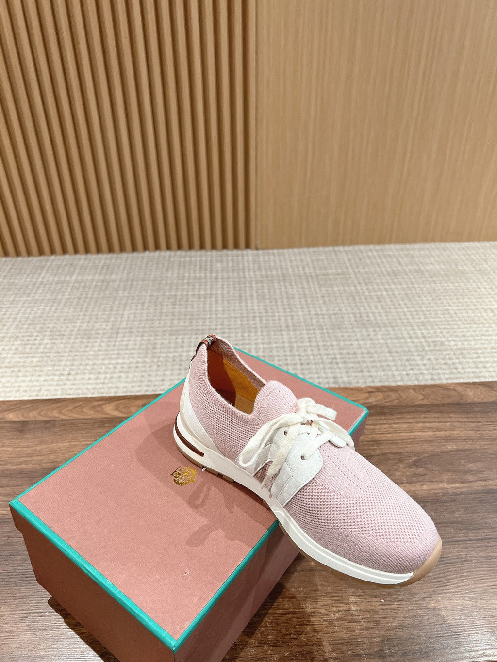 LORO PIANA BASIC 360 FLEXY WALK SNEAKER LIGHT PINK FABRICS