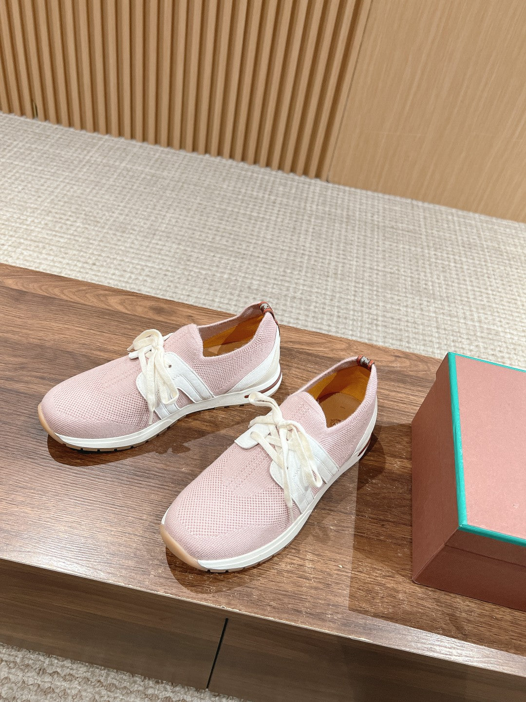 LORO PIANA BASIC 360 FLEXY WALK SNEAKER LIGHT PINK FABRICS